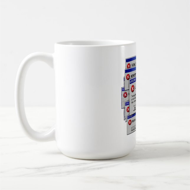 Taza De Café Life.exe No Responde Error Existencial Divertido (Izquierda)