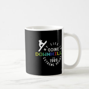 Taza De Café Life Going Downhill Snowboard Freestyle Winter S