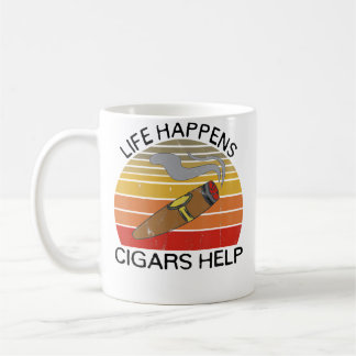 Taza De Café Life Happens Cigars Help For Cigar Smokers