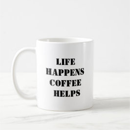 Taza De Café Life Happens Coffee Helicópteros - Motivational Co