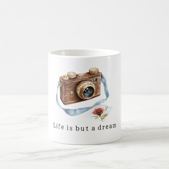 Taza De Café Life is A Dream Camera Photo (Centro)