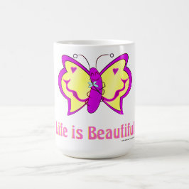 Taza De Café Life Is Beautiful Butterfly