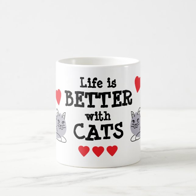 Taza De Café Life is Better with Cats Mug | We Are All Mugs (Centro)