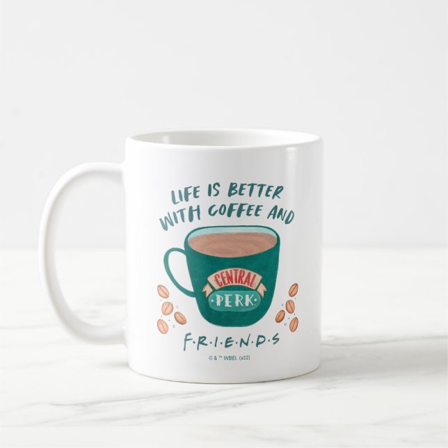 Taza De Café Life is Better with Coffee and FRIENDS™ (Izquierda)