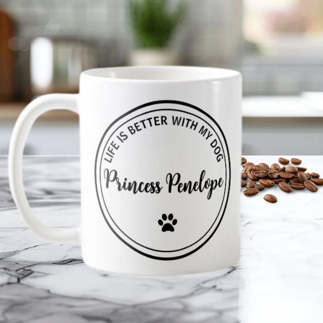 Taza De Café Life Is Better With My Dog Personalized Mug (Subido por el creador)