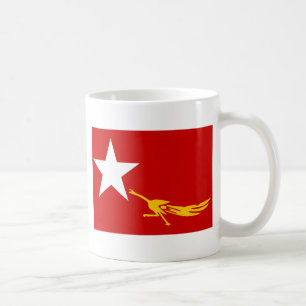 Taza De Café Liga nacional para la democracia, bandera de