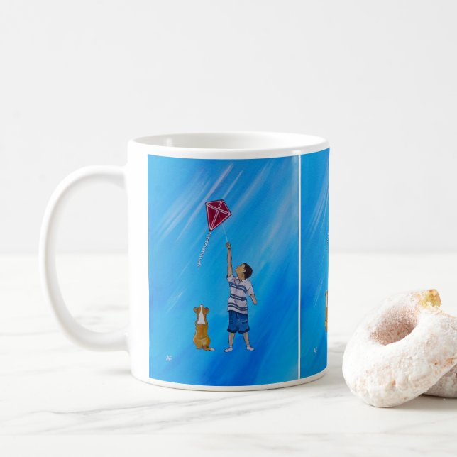 Taza De Café Lighter than Air Painting by Alfred Fox  (Con donut)