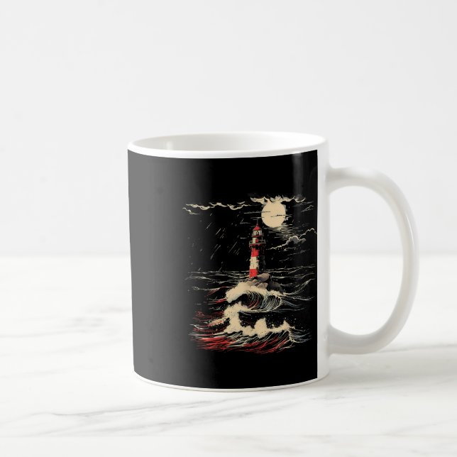 Taza De Café Lighthouse Sailing Sea Beach Boating Seaside House (Derecha)