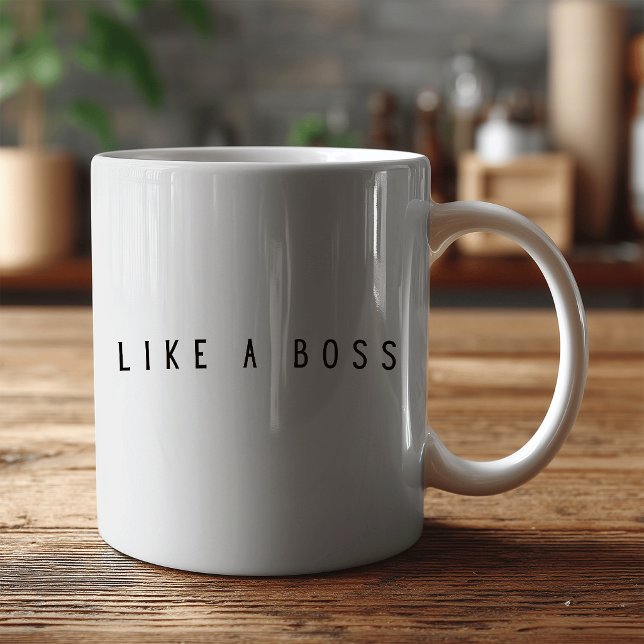 Taza De Café Like a Boss funny (Subido por el creador)