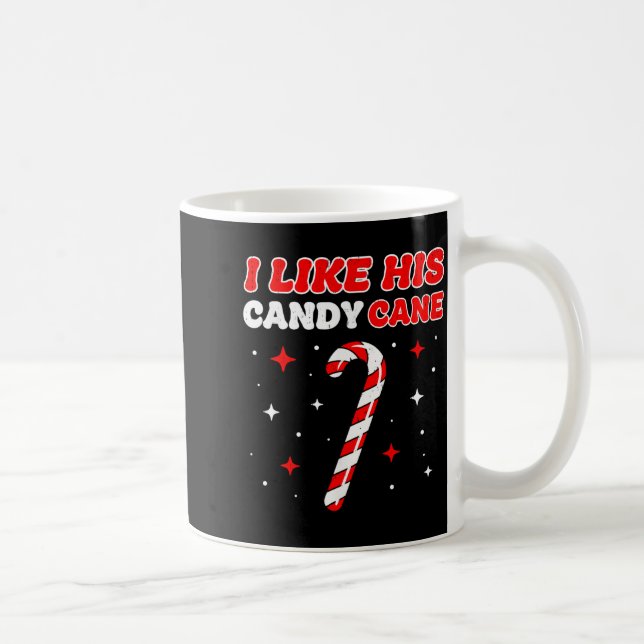 Taza De Café Like His Candy Cane Her Peppermint Candies Christm (Derecha)