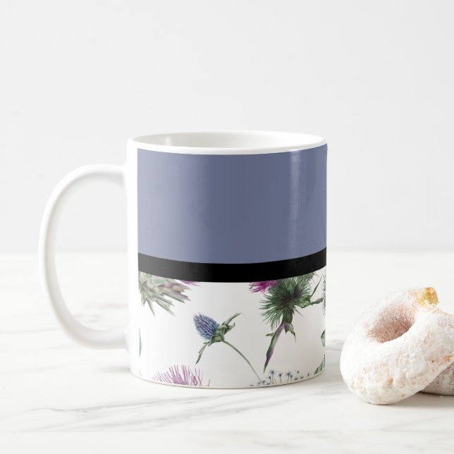 Taza De Café Lilac Floral (Con donut)