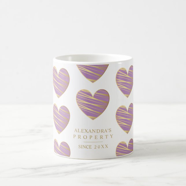 Taza De Café Lilac Heart Best Friends All Occasion  (Centro)