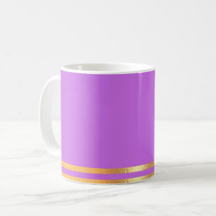 Taza De Café Lilac y café con trapo dorado