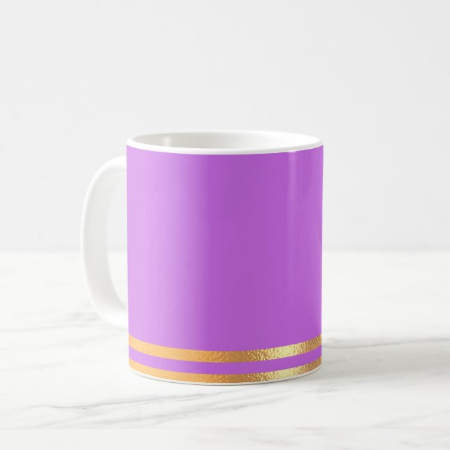 Taza De Café Lilac y café con trapo dorado (Anverso izquierdo)