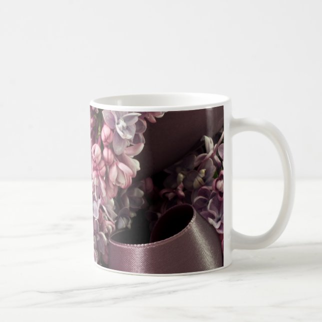 Taza De Café Lilac Y Cinta Curls Coffee Mug (Derecha)
