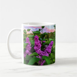 Taza De Café Lilacs al atardecer