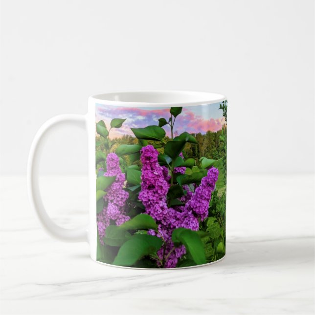 Taza De Café Lilacs al atardecer (Izquierda)