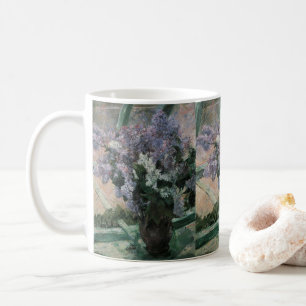 Taza De Café Lilacs en una ventana de Mary Cassatt, arte vintag
