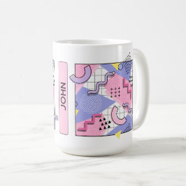Taza De Café Lílago rosa activo de Memphis 80