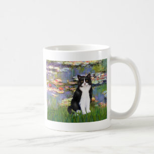 Taza De Café Lilies 2 - Gato negro y blanco