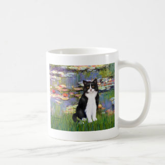 Taza De Café Lilies 2 - Gato negro y blanco