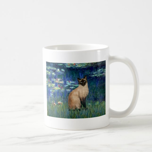 Taza De Café Lilies 5 - Punto de foca gato siamés (Derecha)