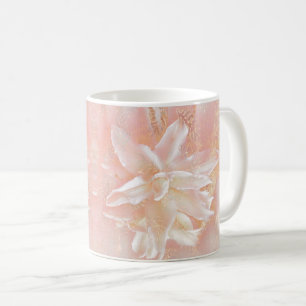 Taza De Café Lilies En Fantasía Rosa