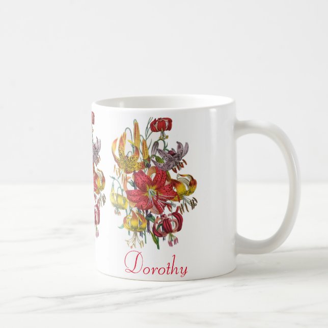 Taza De Café Lilies personalizados (Derecha)