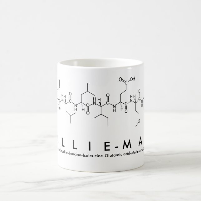 Taza De Café Lillie-Mae peptide nombre mug (Centro)