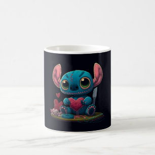 Taza De Café Lilo y Stitch Valentine Hearts Graphic Mug
