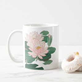 Taza De Café Lily de agua florida de Ohara Koson