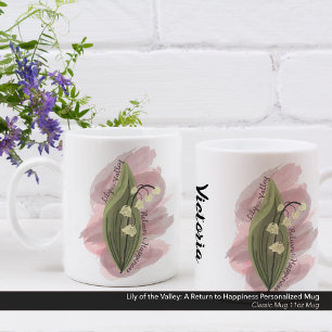 Taza De Café Lily de la Felicidad del Valle Personalizada