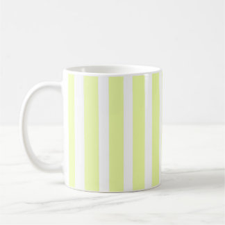 Taza De Café Lima Verde y Raya Vertical Blanca