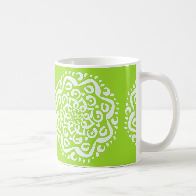 Taza De Café Lime Mandala (Derecha)