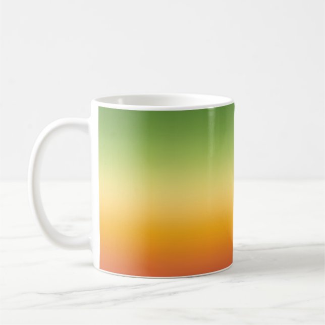 Taza De Café Lime Ombre Naranja de gradiente tropical de verano (Izquierda)