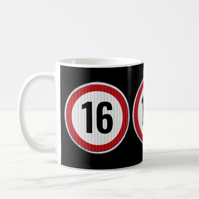 Taza De Café Límite de velocidad en 16 cumpleaños (Izquierda)