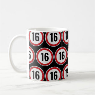 Taza De Café Límite de velocidad en el cumpleaños 16