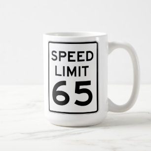 Taza De Café Límite de velocidad Rótulo de 65 MPH