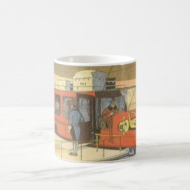 Taza De Café Limo de avión helicóptero de ciencia ficción vinta (Centro)