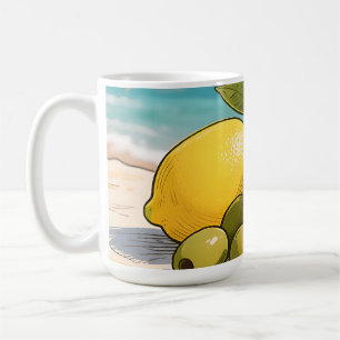Taza De Café Limon Soleado Oliva Fresco de la Costa