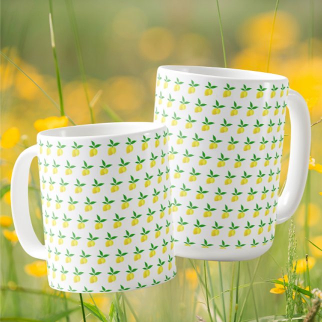 Taza De Café Limones Amarillos  (Ditsy little lemons are so cute!)