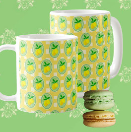 Taza De Café Limones Amarillos