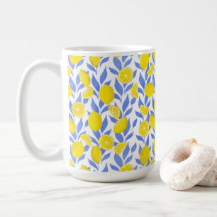 Taza De Café Limonés Azul Mediterráneo