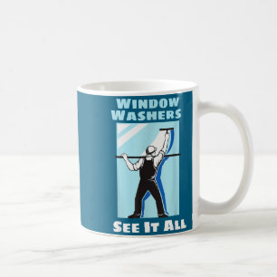 Taza De Café Limpiador de ventanas divertido cita de limpiador 