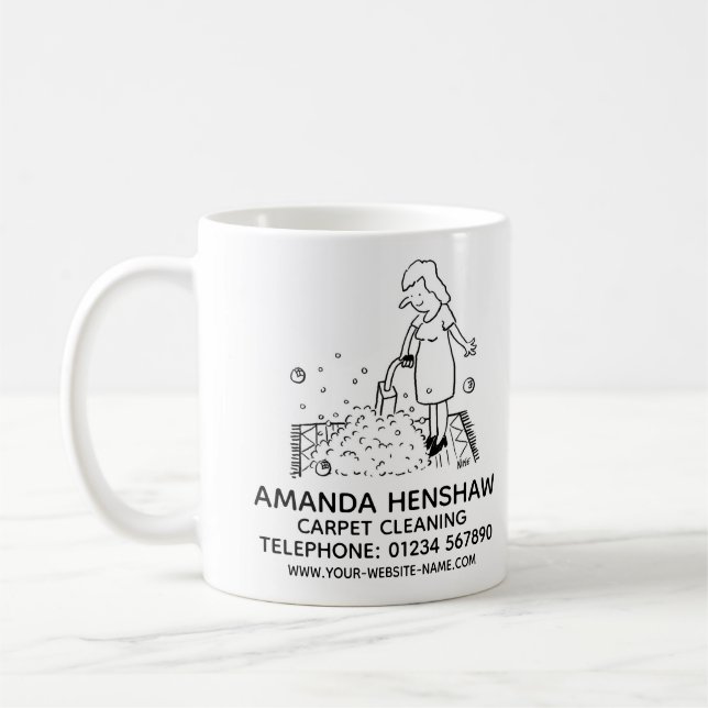 Taza De Café Limpieza de alfombras Café promocional Mug (Izquierda)