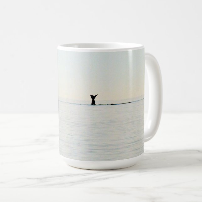 Taza De Café Limpieza de cola de ballena Relajante Mug (Anverso derecho)