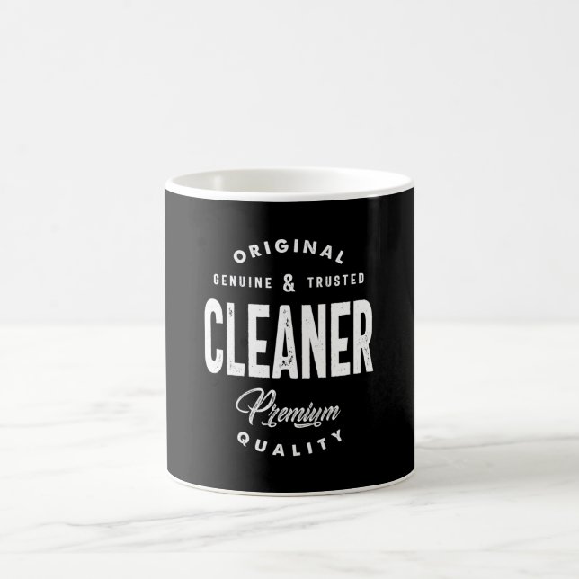 Taza De Café Limpieza de trabajo Título Tee Regalo Hombres Muje (Centro)