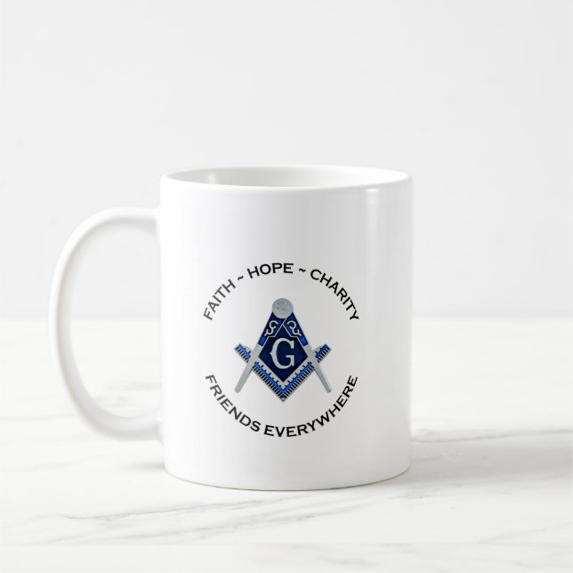 Taza De Café Limpieza masónica azul (Izquierda)