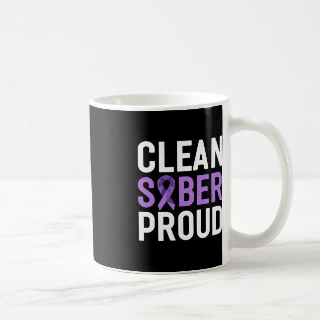 Taza De Café Limpieza Sobrio Orgulloso Fin de Adicción Sobredos (Derecha)