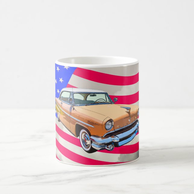 Taza De Café Lincoln 1955 Capri con la bandera americana (Centro)